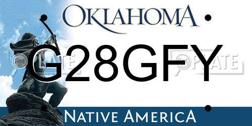 G28GFY Oklahoma License Plate