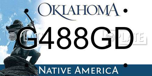 G488GD Oklahoma License Plate