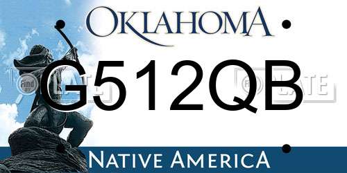 G512QB Oklahoma License Plate