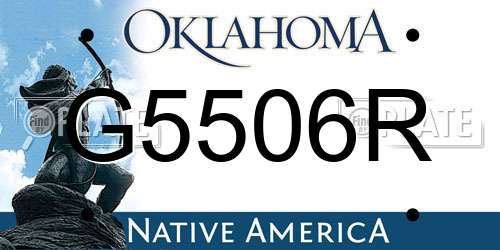 G5506R Oklahoma License Plate