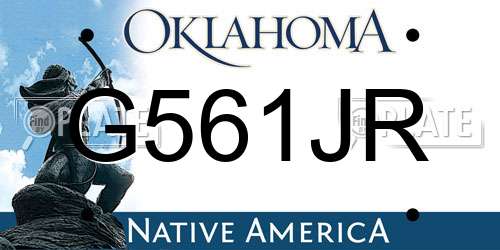 G561JR Oklahoma License Plate