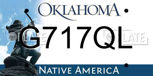 G717QL Oklahoma License Plate