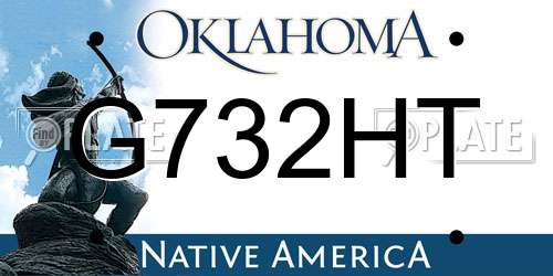 G732HT Oklahoma License Plate