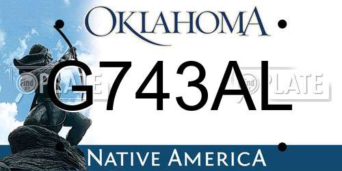 G743AL Oklahoma License Plate
