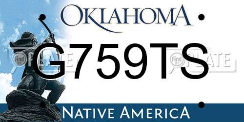 G759TS Oklahoma License Plate