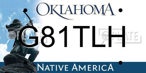G81TLH Oklahoma License Plate