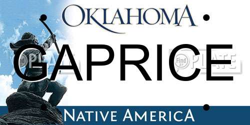 GAPRICE Oklahoma License Plate