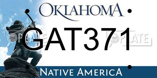 GAT371 Oklahoma License Plate