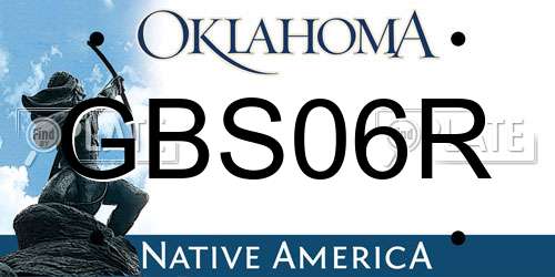 GBS06R Oklahoma License Plate