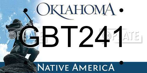 GBT241 Oklahoma License Plate