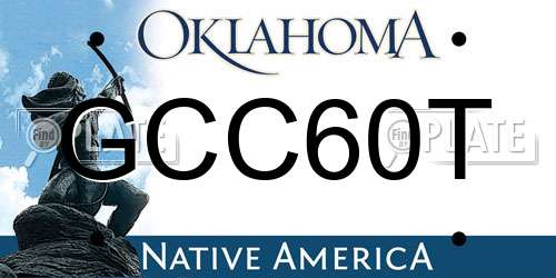 GCC60T Oklahoma License Plate