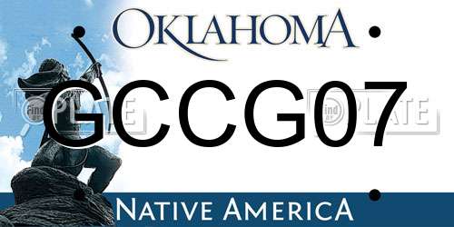 GCCG07 Oklahoma License Plate