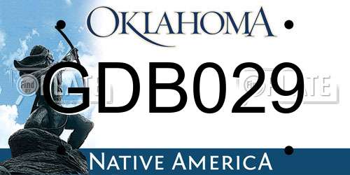 GDB029 Oklahoma License Plate