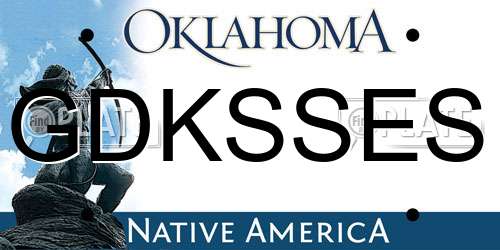 GDKSSES Oklahoma License Plate