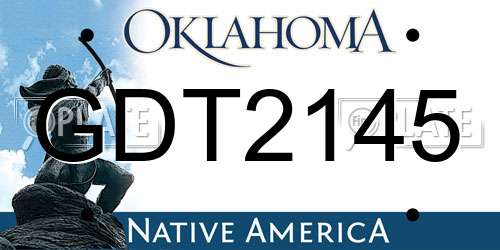 GDT2145 Oklahoma License Plate