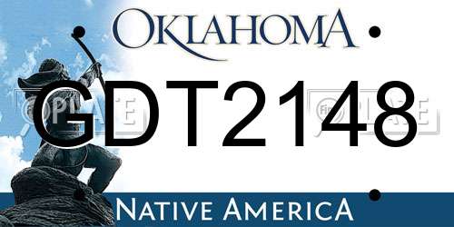 GDT2148 Oklahoma License Plate