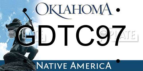 GDTC97 Oklahoma License Plate