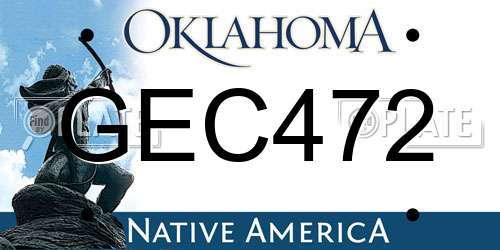 GEC472 Oklahoma License Plate