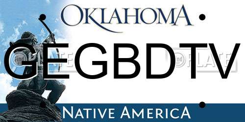 GEGBDTV Oklahoma License Plate