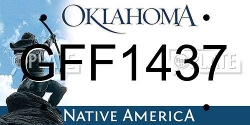 GFF1437 Oklahoma License Plate