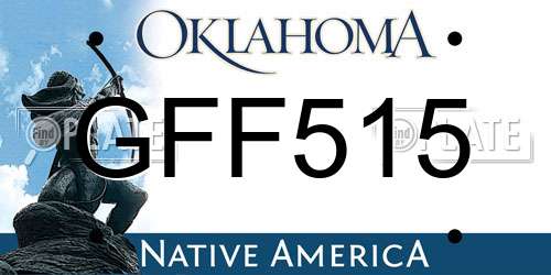 GFF515 Oklahoma License Plate