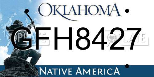 GFH8427 Oklahoma License Plate