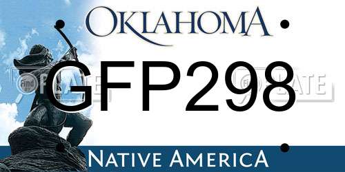 GFP298 Oklahoma License Plate