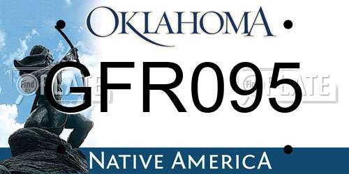 GFR095 Oklahoma License Plate