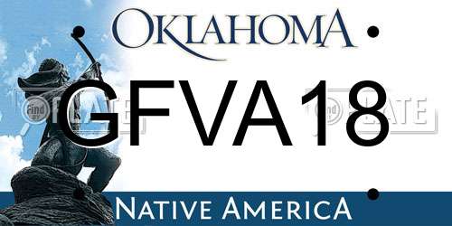 GFVA18 Oklahoma License Plate