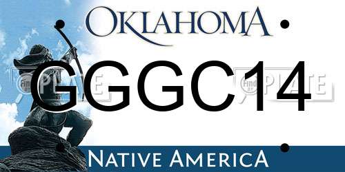 GGGC14 Oklahoma License Plate