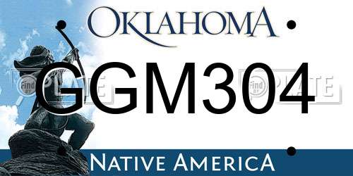 GGM304 Oklahoma License Plate