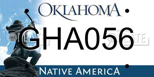 GHA056 Oklahoma License Plate