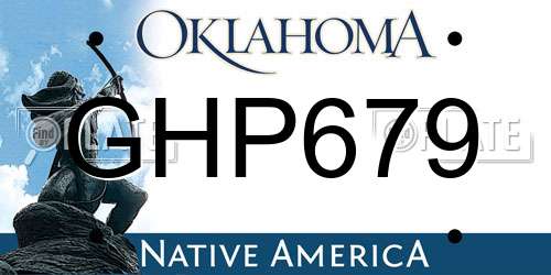 GHP679 Oklahoma License Plate