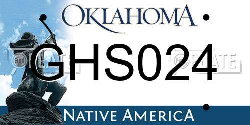 GHS024 Oklahoma License Plate