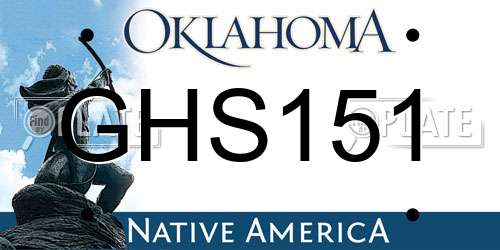 GHS151 Oklahoma License Plate