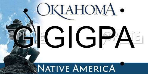 GIGIGPA Oklahoma License Plate
