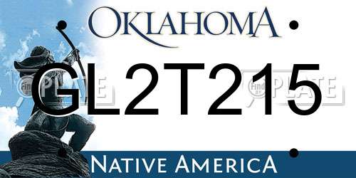 GL2T215 Oklahoma License Plate