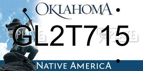 GL2T715 Oklahoma License Plate