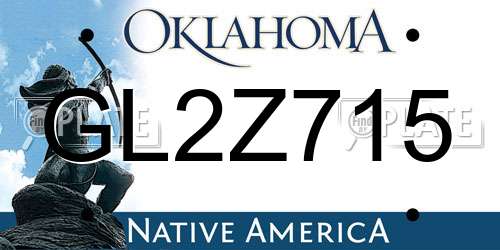 GL2Z715 Oklahoma License Plate