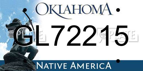 GL72215 Oklahoma License Plate