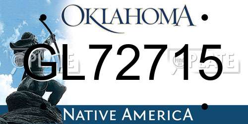 GL72715 Oklahoma License Plate