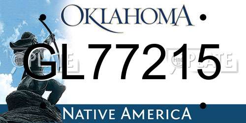 GL77215 Oklahoma License Plate