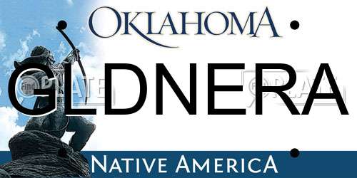 GLDNERA Oklahoma License Plate