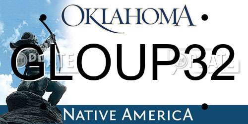 GLOUP32 Oklahoma License Plate
