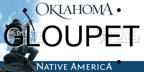 GLOUPET Oklahoma License Plate