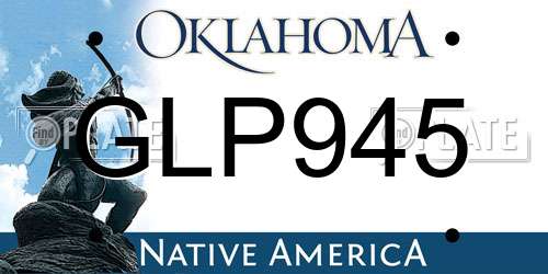 GLP945 Oklahoma License Plate