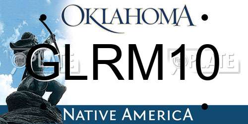 GLRM10 Oklahoma License Plate