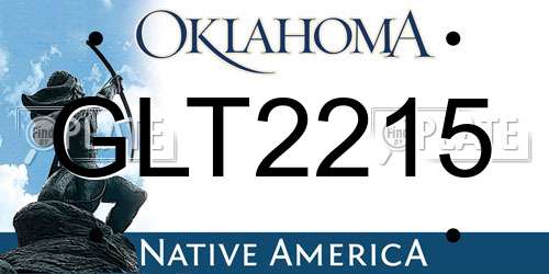 GLT2215 Oklahoma License Plate
