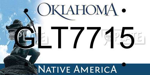 GLT7715 Oklahoma License Plate