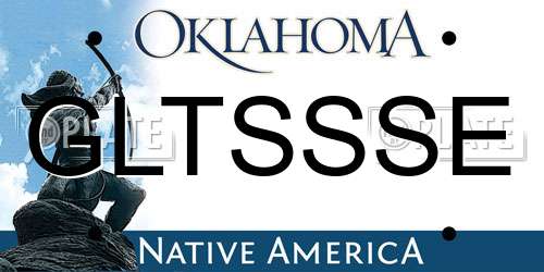 GLTSSSE Oklahoma License Plate